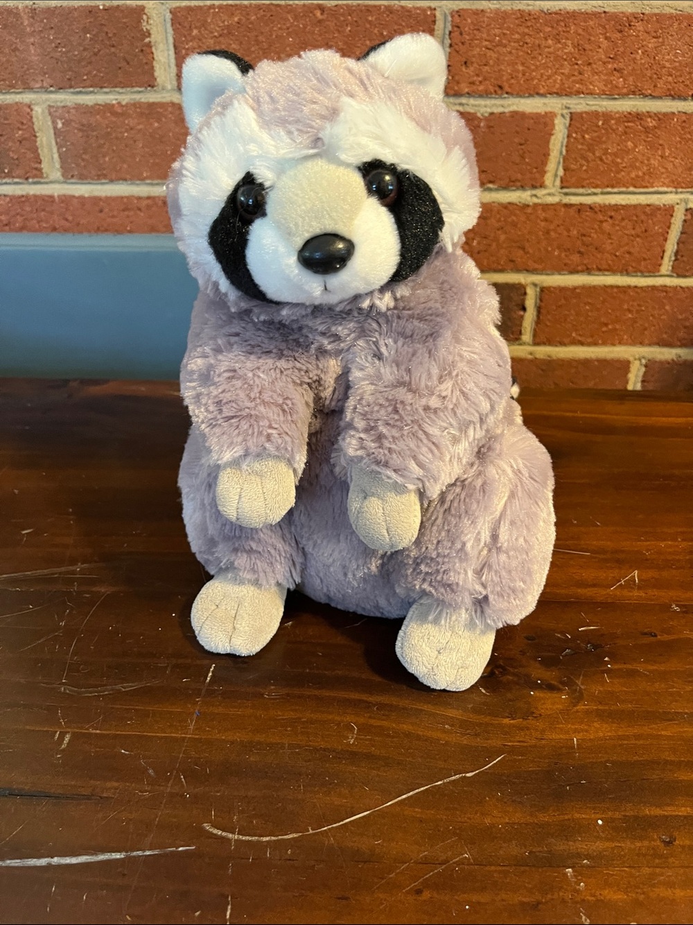 Gray Plush Raccoon Stuffed Animal - Soft Cuddly Toy